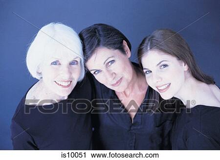 Stock Image - Three women. Fotosearch