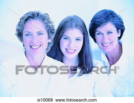 Stock Photo - Three women. Fotosearch