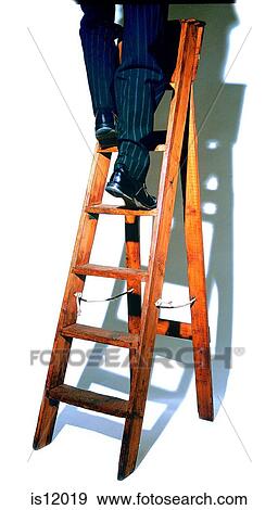 Stock Photo - Climbing the ladder. Fotosearch