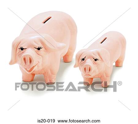 Piggy banks View Large Photo Image Stock Photo - Piggy banks. Fotosearch