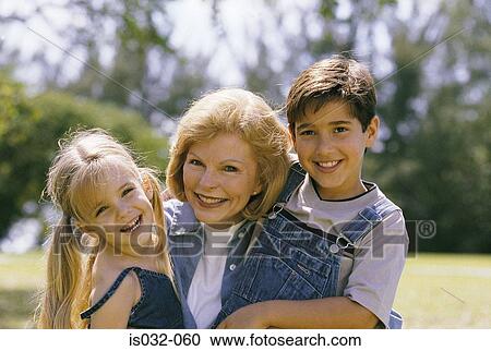 Mature woman and children View Large Photo Image Stock Image - Mature woman and children. Fotosearch