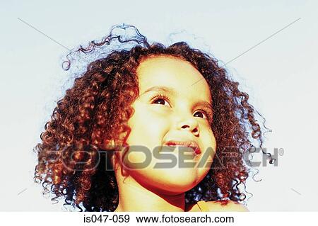 Stock Photo - Portrait of a girl. Fotosearch