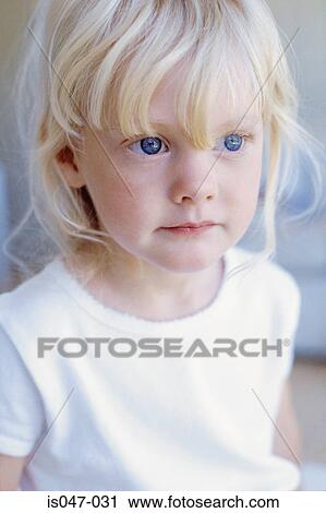 Stock Image - Portrait of a little girl. Fotosearch