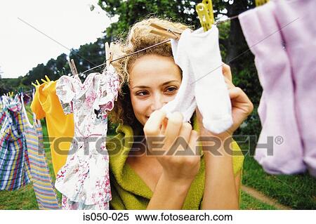 Woman with washing View Large Photo Image Stock Photography - Woman with washing. Fotosearch