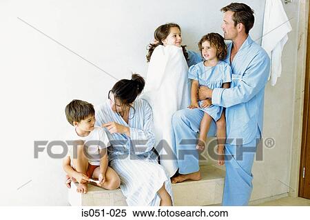 Family in the bathroom View Large Photo Image Stock Photography - Family in the bathroom. Fotosearch