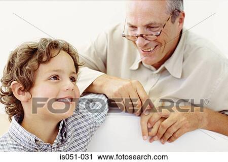Grandad with grandson View Large Photo Image Stock Image - Grandad with grandson. Fotosearch
