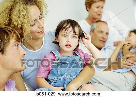 Little girl with parents and grandparents and brother View Large Photo Image Stock Photo - Little girl with parents and grandparents and brother. Fotosearch