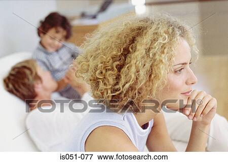 Woman with son and mother-in-law View Large Photo Image Stock Photo - Woman with son and mother-in-law. Fotosearch