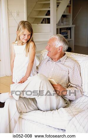Grandad with granddaughter View Large Photo Image Stock Photo - Grandad with granddaughter. Fotosearch
