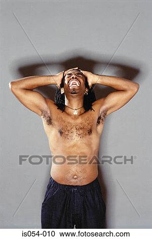 Stock Image - Man screaming. Fotosearch