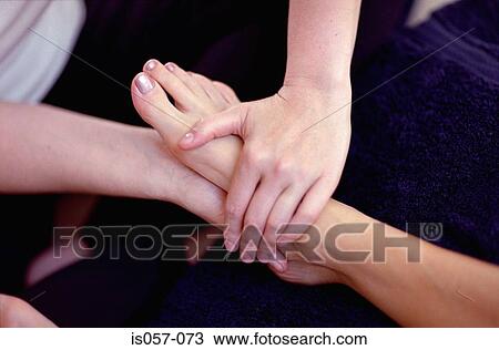Stock Image - Reflexology. Fotosearch