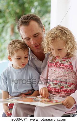 Father and kids reading View Large Photo Image Picture - Father and kids reading. Fotosearch