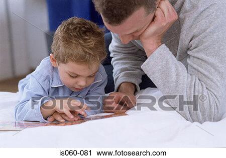 Father and son reading View Large Photo Image Stock Image - Father and son reading. Fotosearch