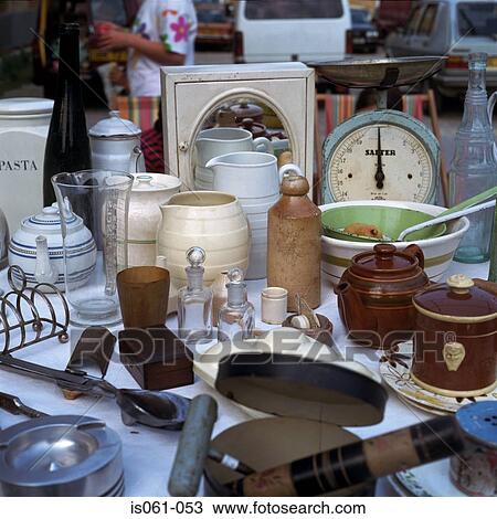 Flea market stand Stock Image | is061-053 | Fotosearch