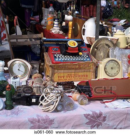 Stock Image - Flea market stand. Fotosearch