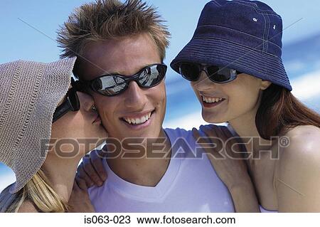 Three friends View Large Photo Image Stock Image - Three friends. Fotosearch