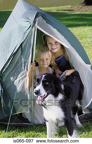 Children camping View Large Photo Image Stock Photo - Children camping. Fotosearch