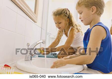 Children washing hands View Large Photo Image Stock Image - Children washing hands. Fotosearch