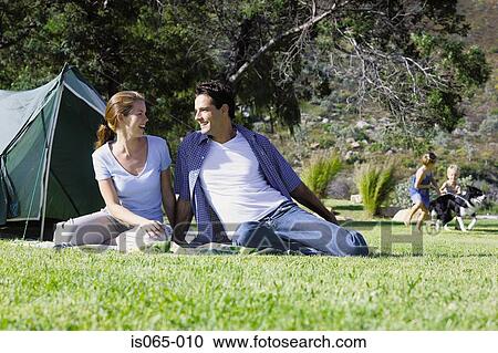 Family camping View Large Photo Image Stock Image - Family camping. Fotosearch