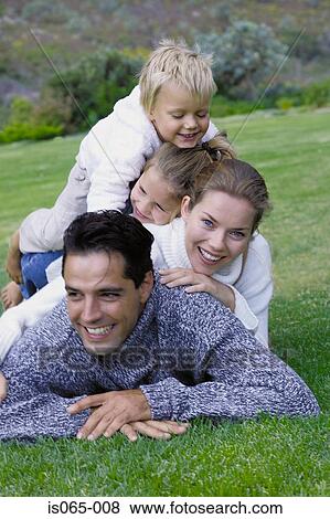 Stock Photo - Family outdoors. Fotosearch