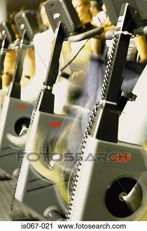 Gym cycles View Large Photo Image Stock Image - Gym cycles. Fotosearch