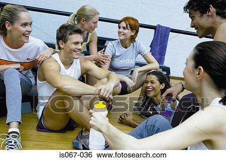 People in gym View Large Photo Image Stock Photograph - People in gym. Fotosearch