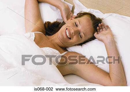Girl in bed View Large Photo Image Stock Image - Girl in bed. Fotosearch