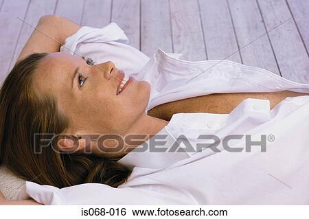 Stock Photograph - Girl resting. Fotosearch