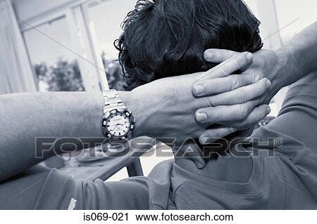 Stock Image - Man relaxing. Fotosearch