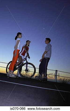 Cyclist, runner & rollerblader View Large Photo Image Stock Photograph - Cyclist, runner & rollerblader. Fotosearch