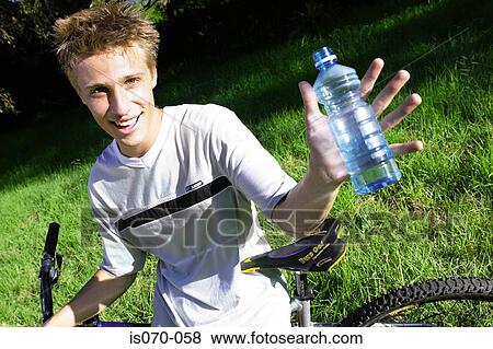 Man with mountain bike View Large Photo Image Stock Photo - Man with mountain bike. Fotosearch