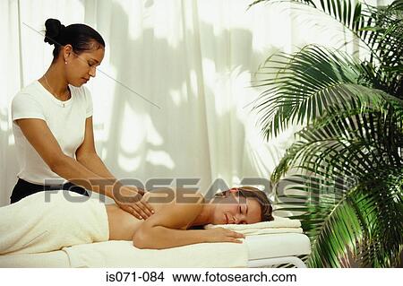 Picture - Back massage. Fotosearch
