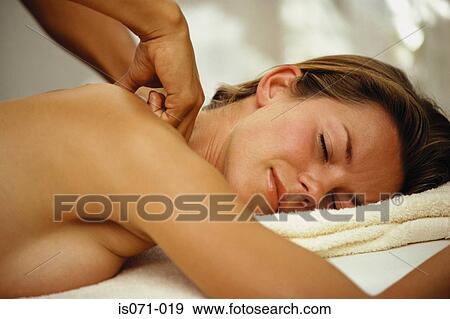 Stock Photo - Back massage. Fotosearch