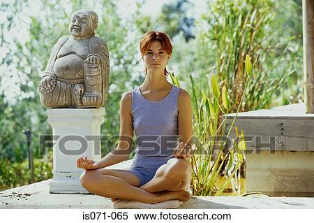 Stock Photography - Woman meditating. Fotosearch