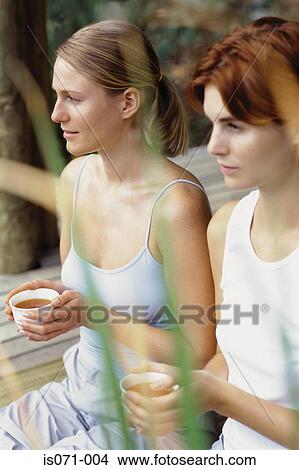 Women drinking tea View Large Photo Image Picture - Women drinking tea. Fotosearch