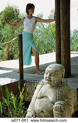 Stock Image - Yoga and Buddhism. Fotosearch