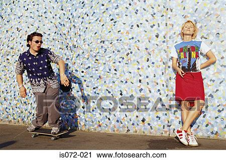 Stock Image - People outdoors. Fotosearch