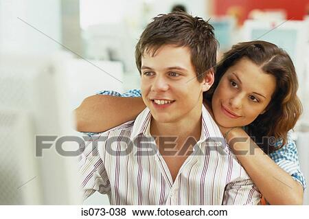 Couple at computer View Large Photo Image Stock Photo - Couple at computer. Fotosearch