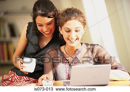 Girls at computer View Large Photo Image Stock Image - Girls at computer. Fotosearch