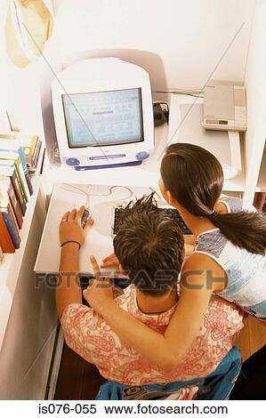 Couple at computer View Large Photo Image Stock Photography - Couple at computer. Fotosearch