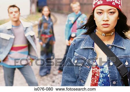 Stock Image - Group of friends. Fotosearch