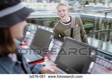 People in computer shop View Large Photo Image Stock Image - People in computer shop. Fotosearch
