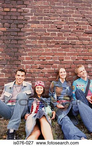 Stock Photo - Teenage couples. Fotosearch
