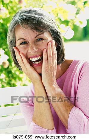 Woman laughing View Large Photo Image Stock Photo - Woman laughing. Fotosearch