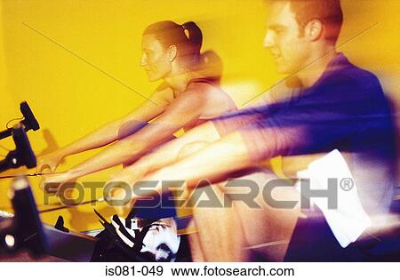 People on rowing machine View Large Photo Image Stock Photo - People on rowing machine. Fotosearch