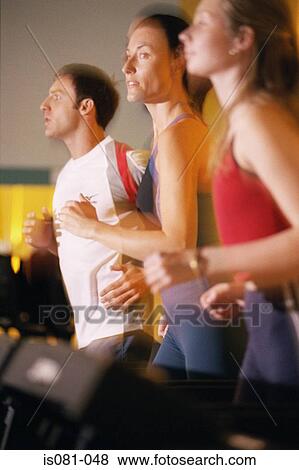 People on treadmill View Large Photo Image Stock Photo - People on treadmill. Fotosearch