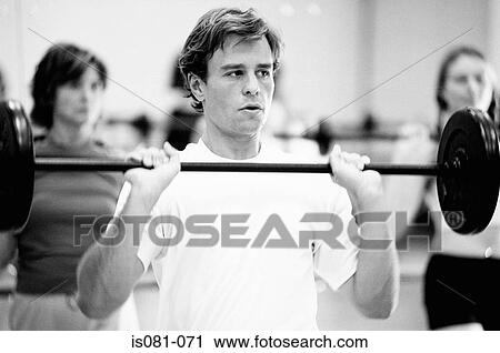 Stock Image - Weight-lifting. Fotosearch