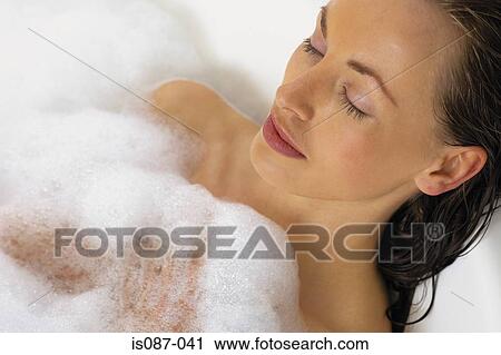 Woman in bath View Large Photo Image Stock Image - Woman in bath. Fotosearch