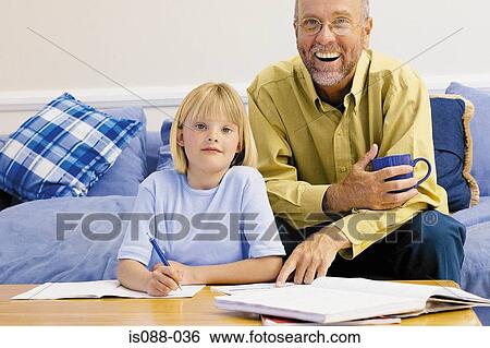 Grandfather and granddaughter View Large Photo Image Stock Photograph - Grandfather and granddaughter. Fotosearch