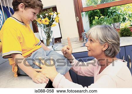 Grandmother and grandson View Large Photo Image Stock Photo - Grandmother and grandson. Fotosearch
